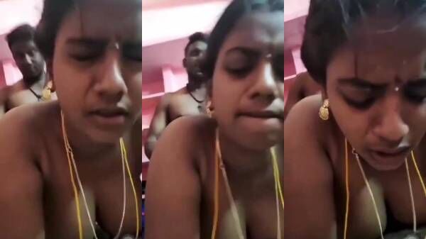 Traditional Tamil wife totally enjoying her first time doggy fuck